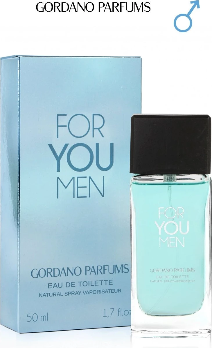Eau de toilette Gordano Parfums For You Men, 50 ml